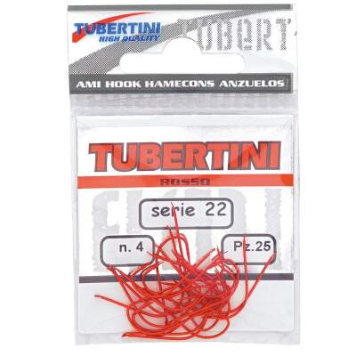 Tubertini Forellenhaken Serie 22 rot Gr.8 lose