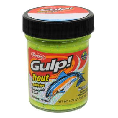 Gulp Natural Scent Trout Bait Garlic Chunky Chartreuse