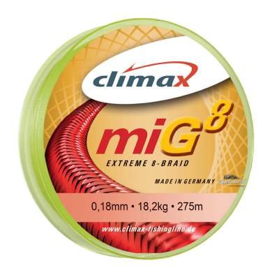 Climax miG 8 extreme 8-Braid fluo gelb (10m) 0,08mm