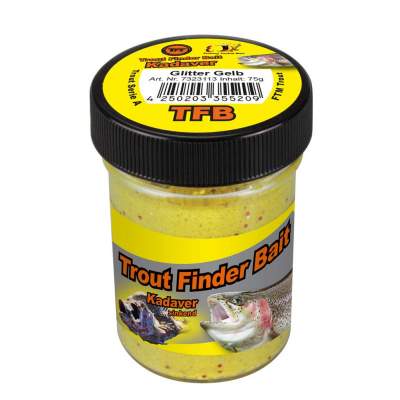 FTM Trout Finder Bait Kadaver glitter gelb  sinkend