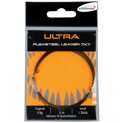 Climax Ultra Flexsteel Leader 7x7 (5m + Klemmhülsen) 20 kg