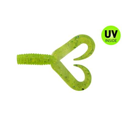 Relax Double-Tail Twister 2" 018 grün (chartreuse) glitter