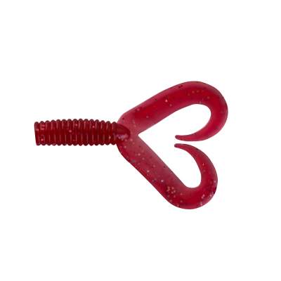 Relax Double-Tail Twister 2" 076 rot transparent glitter