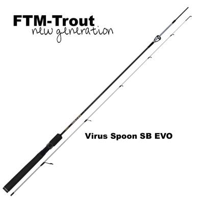 Spoonrute Ultraleicht Virus SB Evo Tubertini FTM 1-4g UL Rute Forellenrute NEU 