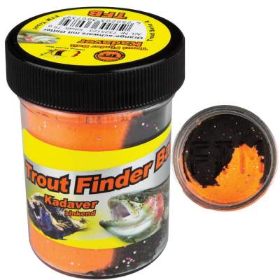 FTM Trout Finder Bait Kadaver glitter orange/schwarz sinkend