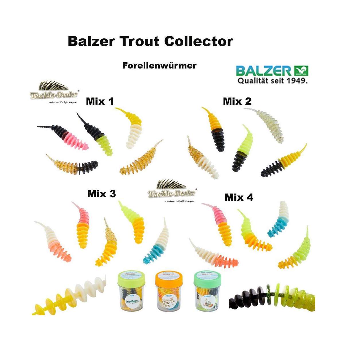 Balzer ajustadas trout Collector forellenköder 5 cm 10 unidades Mix 1 Fish