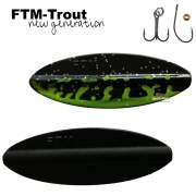 FTM Inline Spoon Omura Maxi 3,5g black green glitter / black