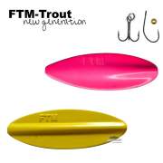 FTM Inline Spoon Omura Maxi 7,5g gelb UV / pink UV