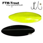 FTM Inline Spoon Omura Maxi 7,5g black / UV chartreuse