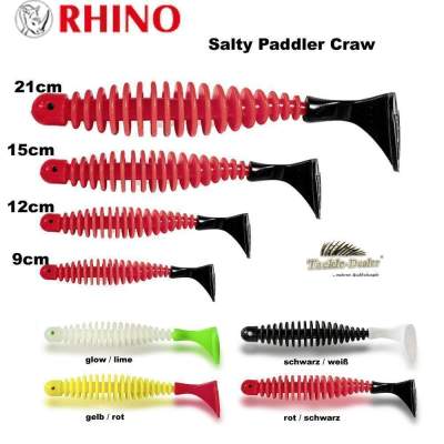 Rhino Salty Paddler Craw rot/schwarz 12cm