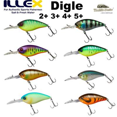 Illex Digle 2+, 3+, 4+ & 5+ – Floating Crankbait für Barsch, Zander, Hecht