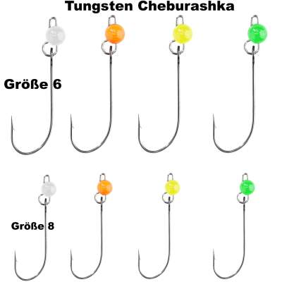 Balzer Tungsten Cheburashka mit Haken Gr. 6 / grün / 1,25g