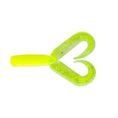 Relax Double-Tail Twister 2" S082 fluogelb chart-glitter