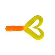 Relax Double-Tail Twister 2" S111 orange glitter /gelb