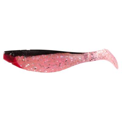 (4 Stück) 4" Relax Kopyto River 11cm 331 hot pink-Glitter Perleffekt / schwarz