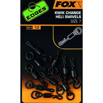 Fox Edges Kwik Change Heli Swivels Size 7 10pcs